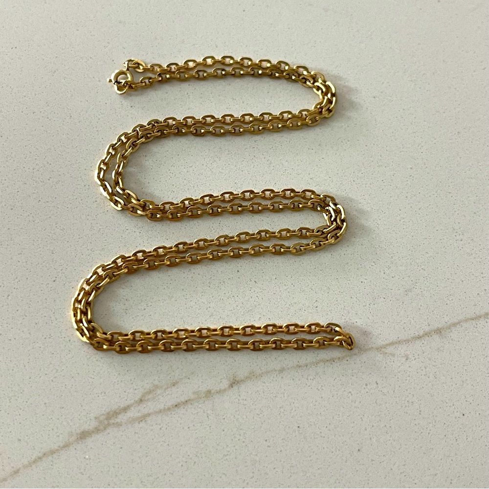 Unisex Gold Filled 2.75mm square link chain 23.5” long Chain Necklace